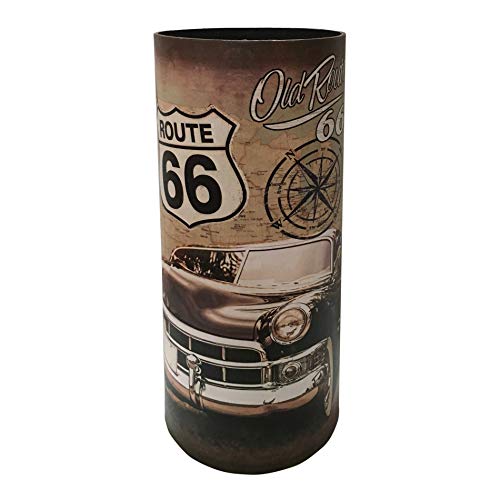 Rebecca Mobili Design Umbrella Stand, Vintage Holders, Mdf Canvas, for Home Office Entrance - Measures: 50 x 20 x 20 cm (HxWxD) - Art. RE6473