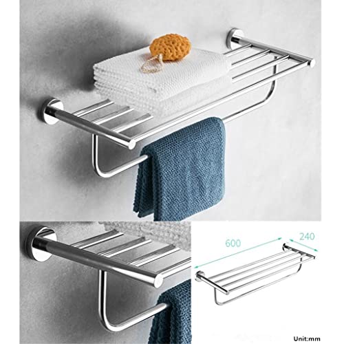 HIGOH Towel Racks,Bathroom Towel Rack Wall Mounted Towel Holder,Bath Hardware Towel Rack,Towel Holder,Nail Punched