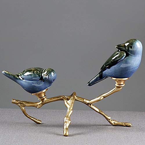 n/a Ceramic Copper Branch Decoration Living Room Sculpture Parrot Wine Cabinet Model Room Home Decoration