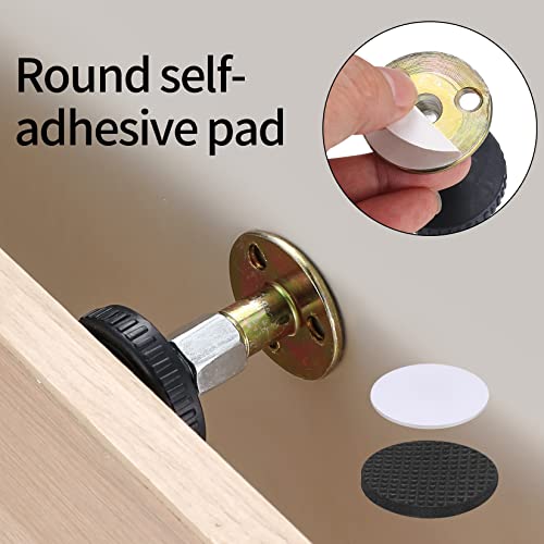 XxinXrong 2 Pcs Headboard Stoppers, 84-110mm Adjustable Threaded Bed Frame Anti-Shake Tool, Bed Wall Headboard Stoppers, Anti-Shake Prevent Rocki