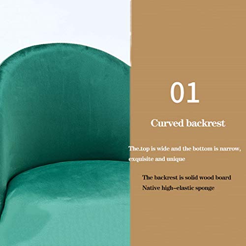 Modern Kitchen Dining Room Chairs Velvet Dining Chair Soft Seat And Back Velvet Living Room Chairs with Sturdy Metal Legs Kitchen Chairs (Color :