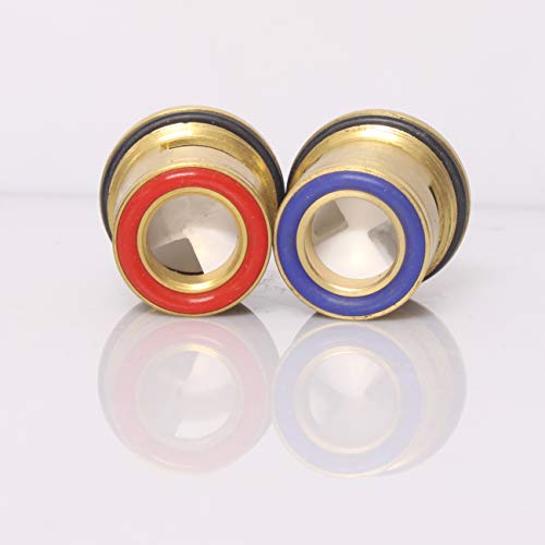 Ownace Pair of Replacement Bath Tap Valves Quarter Turn Ceramic 3/4" 57MM 20 Teeth (Supplied with Brass Screws)