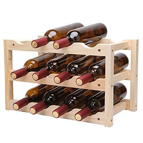EYLINK Wine Racks, DIY Beer Holder Kitchen Bar Solid Wood Display Shelf Room Wine Cabinet Hotel Wine Bottle Rack