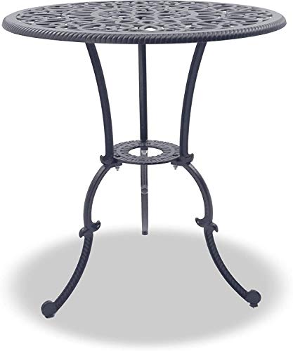 Centurion Supports BANGUI Garden & Patio Grey Cast Aluminium Bistro Table