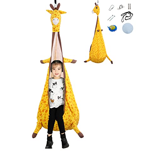 YAERSI Kids Pod Swing Seat,Hanging Hammock Chair,Indoor Swing with PVC Inflatable Cushion for Indoor and Outdoor Use Durable Portable