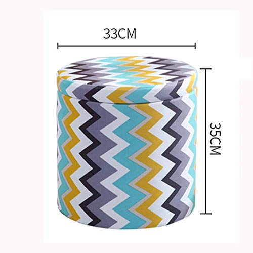 LUKEO Fabric Storage Stool Fashion Table Stool Small Creative Vanity Chair Minimalist Kids Toy Storage Furniture Bench
