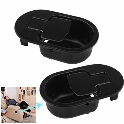 2X Black Chair Sofa Couch Release Lever Replacement Handle Durable Recliner Oval