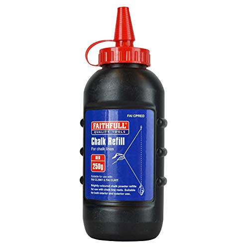 Faithfull FAICPRED Builders Chalk Line Powder Refill Red 250g (8oz)