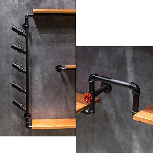 KEppd Wall-Mounted Wine Rack – for Wine Bottles & Stemware Glasses - Elegant Wood Storage for Kitchen, Dining Room, Bar, Wine Cellar Wall Mounted