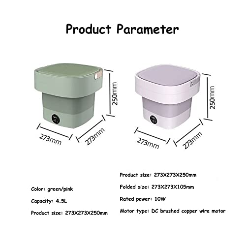 XYZMDJ Folding Washing Machine Portable Small Household Wash Underwear Panties Socks Washing Machine Shoes Machine (Color : Purple)