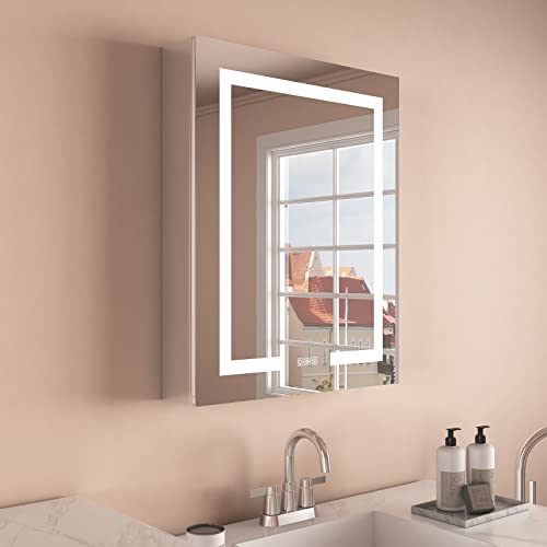 LOVMOR Cabinet, Aluminum Glass, White, 2430 INCH-1