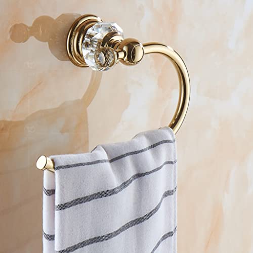 HIGOH Towel Racks, Bath Towel Holder,Bathroom Hand Towel,Bathroom European-Style Crystal Towel,Rose Towel Rack,Bathroom Storage Hardware Towel Ha