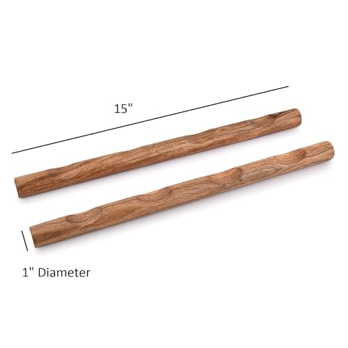 EDHAS Tabletop Wine Racks Acacia Wood Wine Bottle Holder Rack Shelf Organizer, Perfect for Home Décor and Wine Gifts (38.1cm x 2.54cm x 2.54cm) (