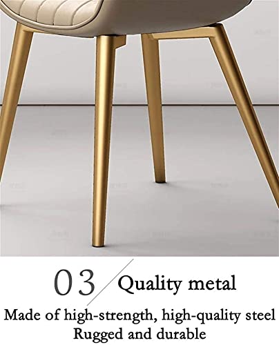 Kitchen Dining Room Furniture Chairs Dining Chairs Set Of 4 Modern Upholstered Kitchen Chairs Water Proof Leather Side Chair with Metal Legs for