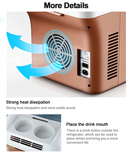 SPLAWN Car Fridge Freezer, 12V/24V Household Refrigerated Portable Small Freezer, 15L Compact Compressor Car Refrigerator, Suitable for Outdoor a