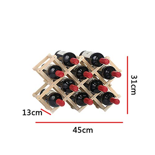 PIBM Fashion Creative Wooden Wine Rack 3/6/10Wine Bottles Assembly Wine Rack Kitchen Bar American Creative Wine Rack Free Standing J1114