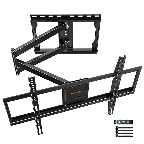 TV Wall Bracket Mount Swivel WHYFONE Long Reach Corner TV Bracket with 838mm Articulated Arm, Tilt Extend Full Motion TV Wall Mount for 32-75 Inc