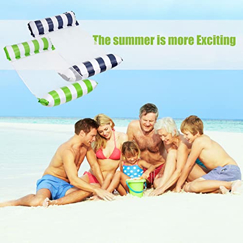 Semusgx 2 Pack Water Hammock, Inflatable Pool Hammock Floats, 4-in-1 MultiPurpose Inflatable Hammock with a Manual Air Pump for Swimming Pool Bea