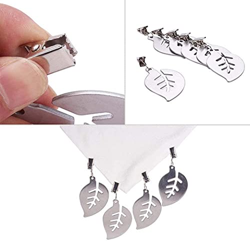 NT-ling 4 Pieces Table Cloth Clips, Stainless Steel Tablecloth Clips, Table Cover Clamps Holder for Party, Picnic, Garden, Home, Indoor, Outdoor