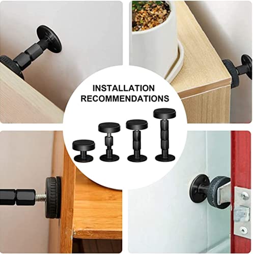 2 pieces of black adjustable threaded bed frame anti-shake tool, headboard anti-shake fixer to prevent loosening, protect the wall from impact, e