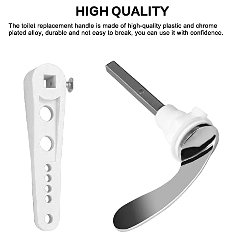MEDILOE SY7008 Toilet Flush Handle, Alloy Split Toilet Handle Replacement Flush Lever Kit Traditional Victorian Style Toilet Chrome Plated Handle