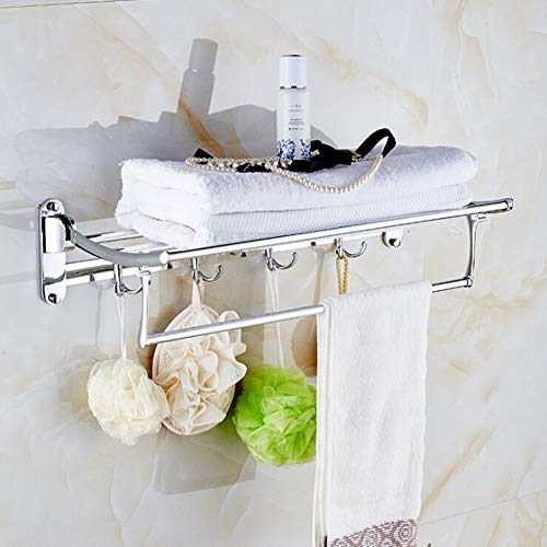 Candora Stainless Steel Wall Mounted Bathroom Towel Rack Brushed Towel Shelf Towel Holder Hotel Rail Shelf Storage Holder