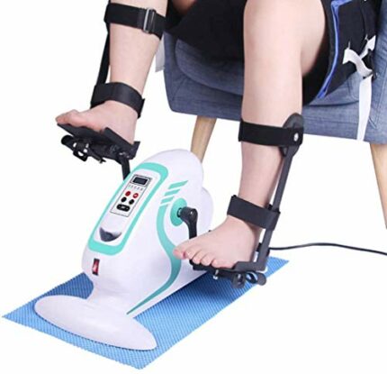 LUNEZY Assisted Bicycle Electric Rehabilitation Bike Pedal Trainer Mini Cycling with Protective Gear Fitness Exercise Bike Rehab Trainer for Hand