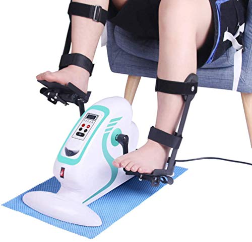 LUNEZY Assisted Bicycle Electric Rehabilitation Bike Pedal Trainer Mini Cycling with Protective Gear Fitness Exercise Bike Rehab Trainer for Hand