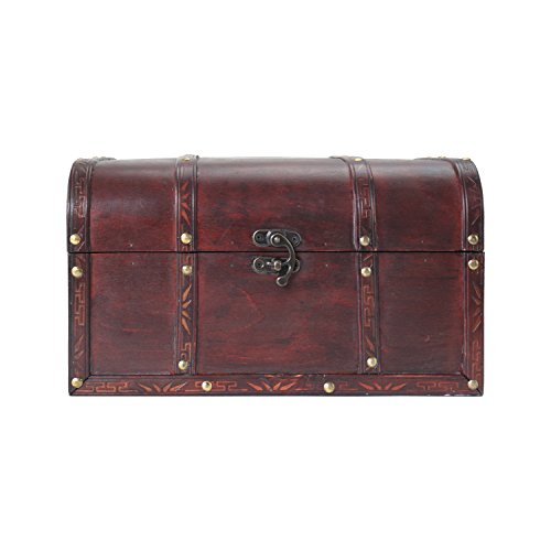 HMF 6406-135 Wooden Treasure Chest | 35 x 25 x 20 cm | Large | Portugal