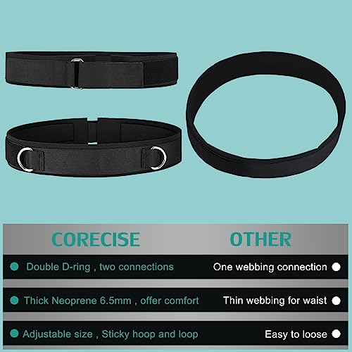 Libima 2 Pcs Weighted Sled Training Waist Belt for Pulling Sled, Sled Workout Equipment Neoprene Padded Belt Exercise Belt Gym Pulley Strap for C