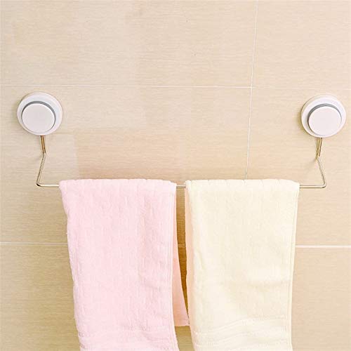 HIGOH Towel Rack Towel Holder Towel Bars Bath Towel Hook Rail Wall Mounted Sucker Kitchen Hanging Rod Long Stainless Steel Holder Towel Bar Bathr