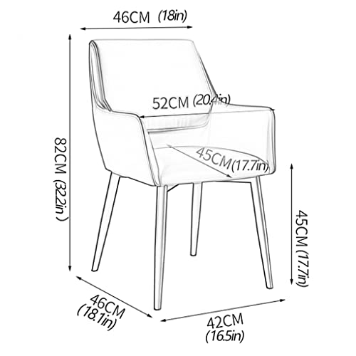 Kitchen Dining Room Furniture Chairs Modern PU Leather Dining Chairs with Armrests And High Back Padded Soft Seat for Office Lounge Dining Kitche
