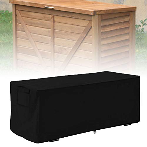 MAGT Garden Storage Box Deck Box Cover, Patio Deck Box Cover Garden Storage Box Cover Waterproof Foldable Breathable Oxford Fabric Outdoor Furnit