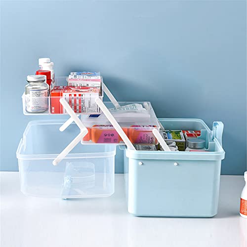 LIKEUDO 34 x 19 x 21.5 cm White 3 Layer First Aid Medicine Storage Box Family Medicine Organizer Emergency Medicine Organizer