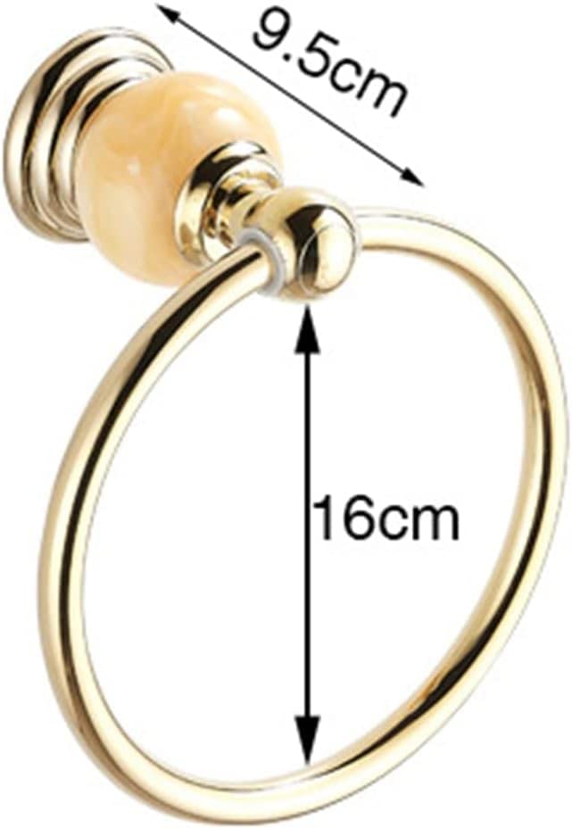 RAKUTE Bathroom Light Luxury Golden Stainless Steel Towel Ring, Towel Hanger Holder, Towel Rack, Towel Rail Bathroom Ring