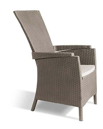 Allibert Vermont Dining Chair Cappuccino/Sand (Poly Cotton Cushion)