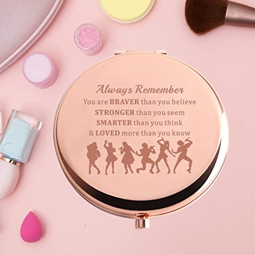 KEYCHIN Broadway Six Queens Pocket Mirror Six Wives of Henry Gift You are Braver Stronger Smarter Than You Think Compact Mirror for Musical Fans