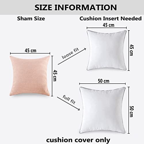 Home Brilliant Sage Green Cushion Covers 45 x 45 for Garden Furniture, Decorative Outdoor Cushions Covers Waterproof, 18x18 inches, Pack of 4, Sa