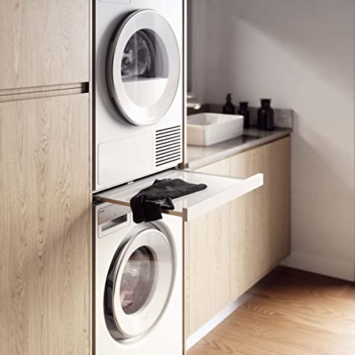 Asko Pull-Out Shelf (Connector) for Washing mashines and dryers HSS1053W, Stainless Steel, White