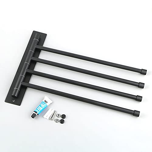 HIGOH Towel Racks,Towel Holder Towel Rail for Bathroom, 1Pcs Bathroom Hand Towel Holder, Rotating Towel Holder, Wall Mounted Towel Hanger, Stainl