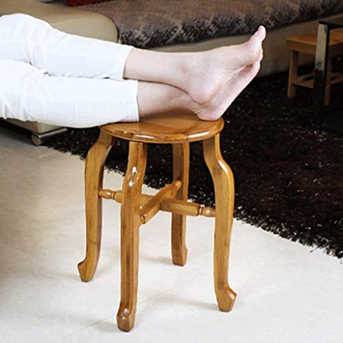 LUKEO Wooden Bench - Antique Round Stool Dining Table Bench Home Elm Stool Small Wooden Bench Flower Pot Holder - Wood Stool