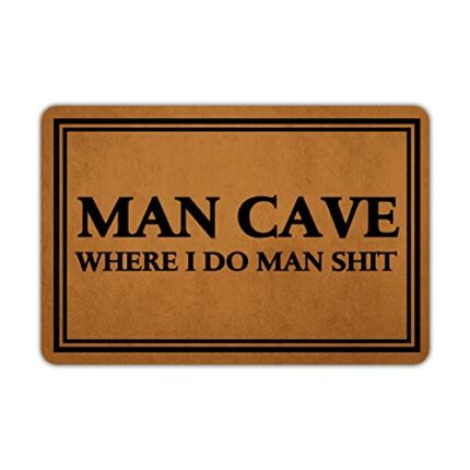 Ytanie Welcome Mats for Front Door Outdoor Entry Man Cave Where I Do Man Doormat Non Slip Rubber Mat for Home Indoor Farmhouse Funny Kitchen Rugs
