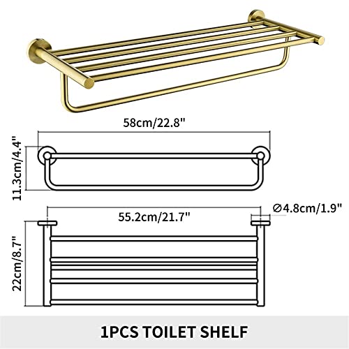 HIGOH Towel Racks, Bathroom Towel Rack Wall Mounted Towel Holder,Bathroom Accessories Towel Rack Shelf,Brushed Towel Hanger,Wall Mounted Towel Ho