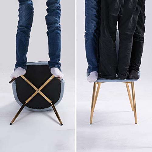 Modern Kitchen Dining Room Chairs Velvet Dining Chairs Set Of 4,Sturdy Metal Feet with Armrests and Backrest Kitchen Living Room Chairs (Color :