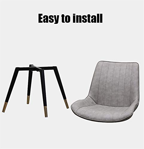 Modern Kitchen Dining Room Chairs Dining Chairs PU Leather Chairs With Black Metal Legs Seat And Backrests Kitchen Living Room Lounge Counter Cha