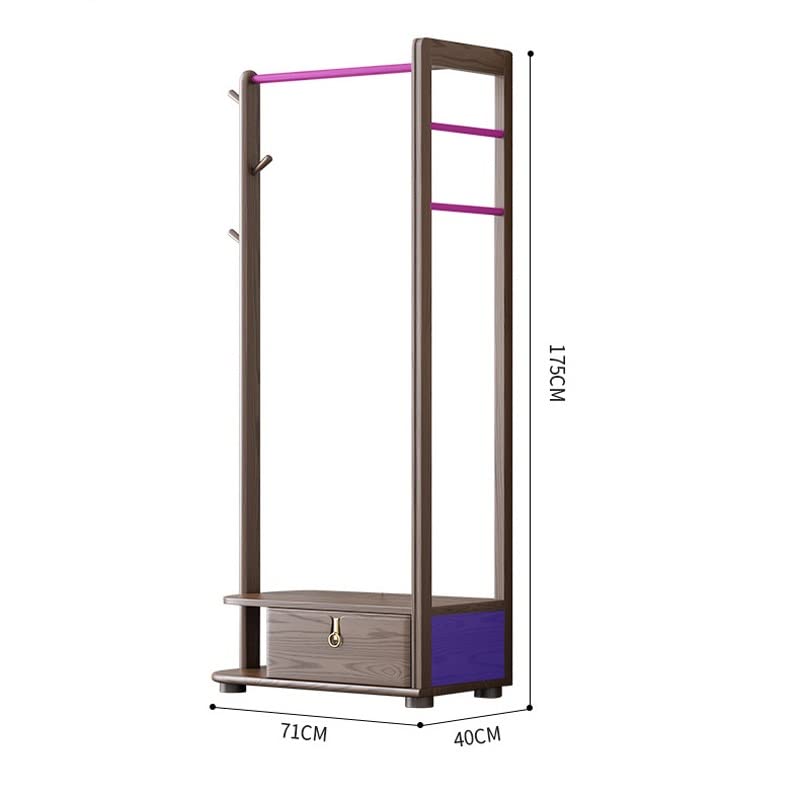maozi Wooden Coating Hanger Shoe Standing Coat Racks Clothes Entrance Foot Racks Hall Space Saving Furniture