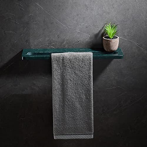 HIGOH Towel Racks,Towel Holder Towel Rail for Bathroom, Light Brass Brushed Marble Hand Towel Holder, Hotel Towel Rail, Nordic Bathroom Rack