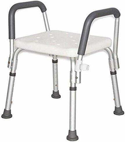 Bath Stools,Shower Stool Bath Chair Bathroom Seat - Lightweight Aluminum - Portable - Easy to Install - Older People with Disabilities Weight of