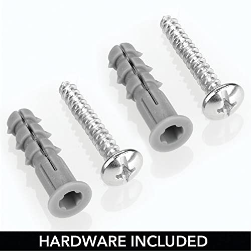 mDesign Bathroom Shelf – 2-Tier Wire Shelf with Integrated Towel Rail – Ideal Bathroom Storage Solution – Chrome