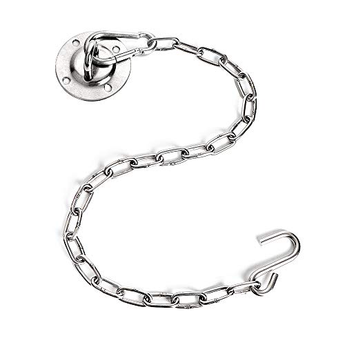 Chihee Hanging Kits Hammock Chair Hardware Swing Hooks with a 80cm Stainless Steel chain Punching bags Hanging Pilates Heavy Duty 200 kg Capacity